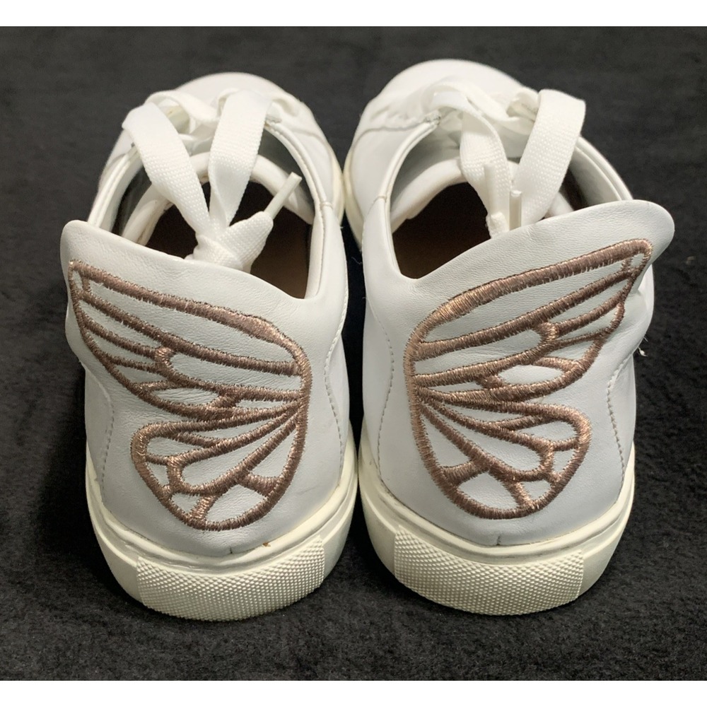 Sophia Webster White Lace Up Sneakers Butterfly Embroidered (EU 39) Size US 8.5